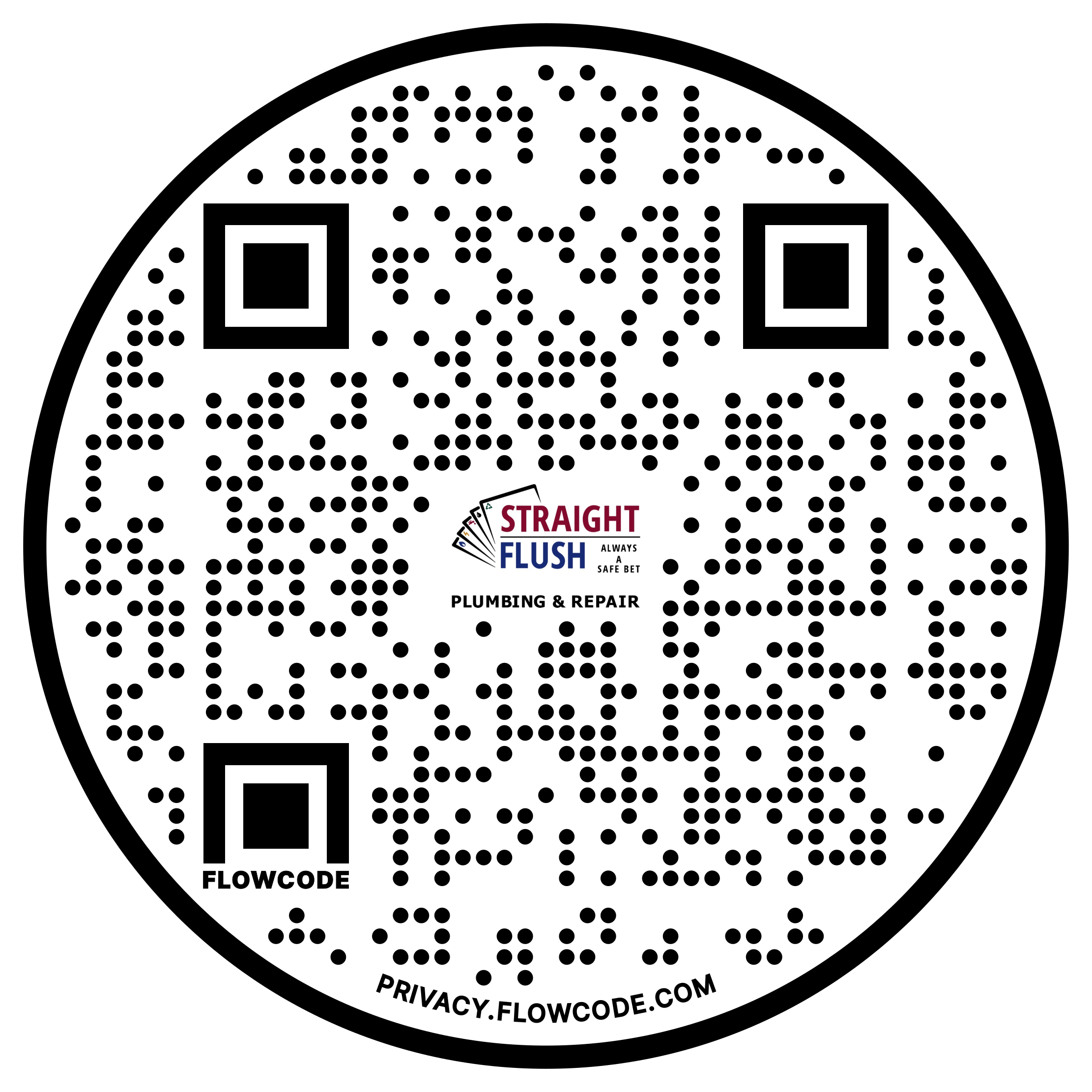QR code to save Straight Flush Plumbing contact info
